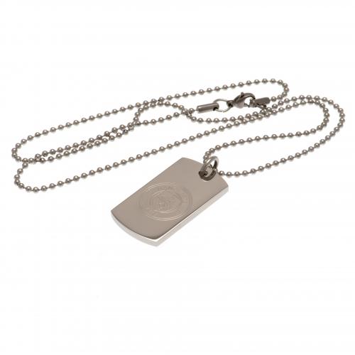 Manchester City FC - Engraved Dog Tag & Chain - Dog Tags & Pendants