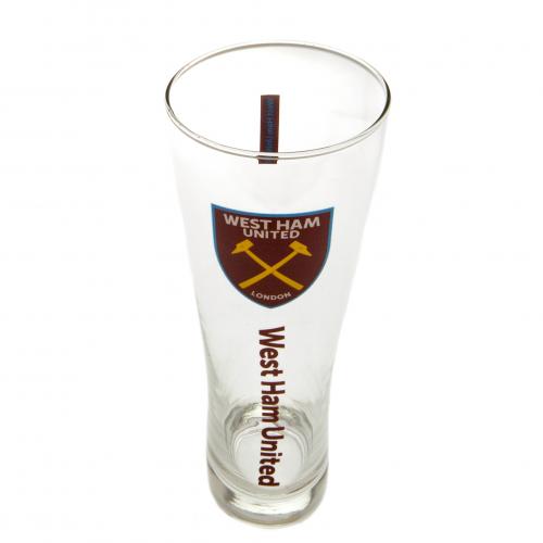 West Ham United FC Tall Beer Glass - New Glassware