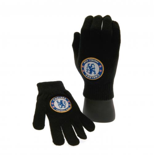 Chelsea FC - Knitted Gloves - Clothing - Gl - Junior one size fits all
