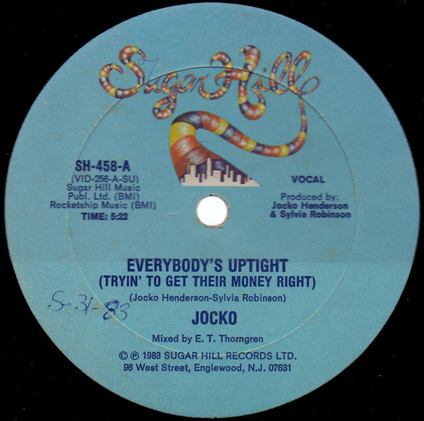 Jocko - Everybody's Uptight (Tryin' To Get Their Money Right) - Used Vi