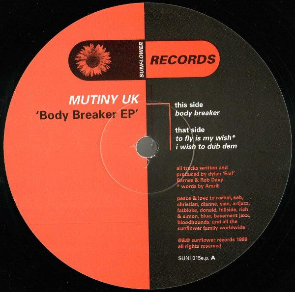 Mutiny - Body Breaker EP - Used Vinyl Record 12"