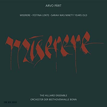 Arvo Part - Miserere - New CD