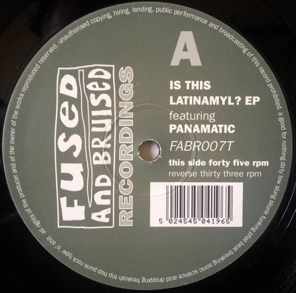 Panamatic - Is This Latinamyl? - Used Vinyl Record 12"
