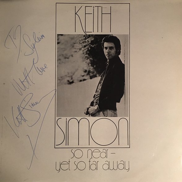 Keith Simon - So Near - Yet So Far Away - Used Autograph