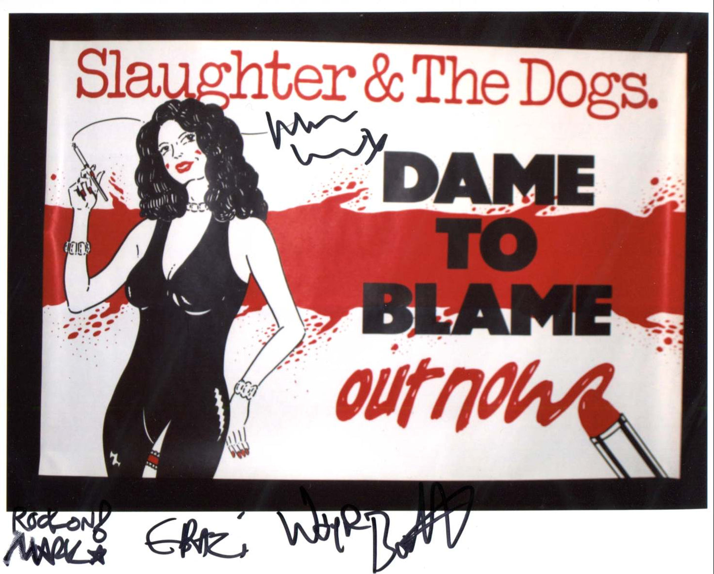 Slaughter and the Do - Signed Photo 10" x 8" - Used autograph