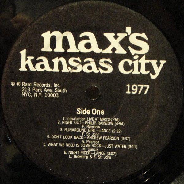 Various - Max's Kansas City Volume II 1977 - Used Vinyl Record
