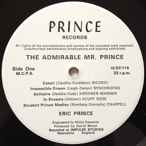 Eric Prince - The Admirable Mr. Prince - Used Vinyl Record