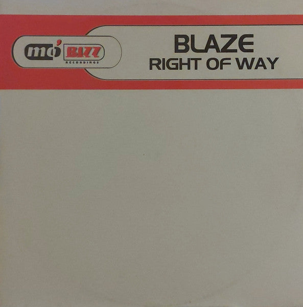 Blaze - Right Of Way - Used Vinyl Record 12"