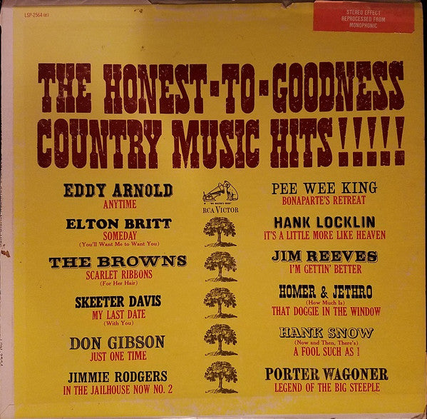 Various - The Honest-To-Goodness Country Music Hits!!!!! - Used Vinyl