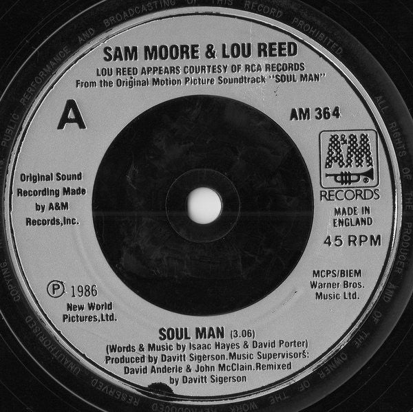 Sam Moore - Soul Man - Used Vinyl Record 7"