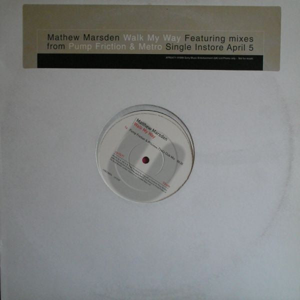 Matthew Marsden - Walk My Way - Used Vinyl Record 12"
