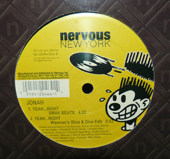 Jonah - Yeah...Right (Remixes) - Used Vinyl Record 12"