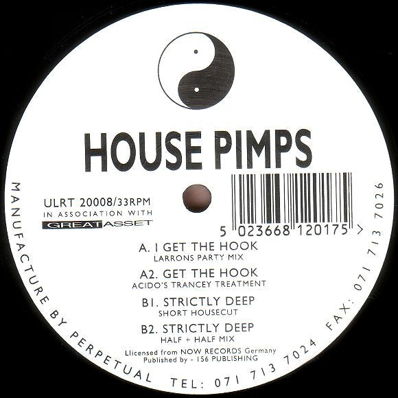 House Pimps - Get The Hook - Used Vinyl Record 12"