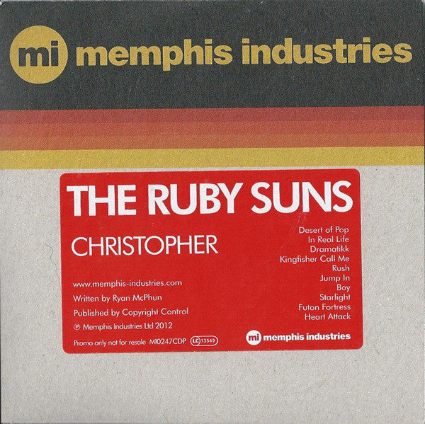 The Ruby Suns - Christopher - Used CD