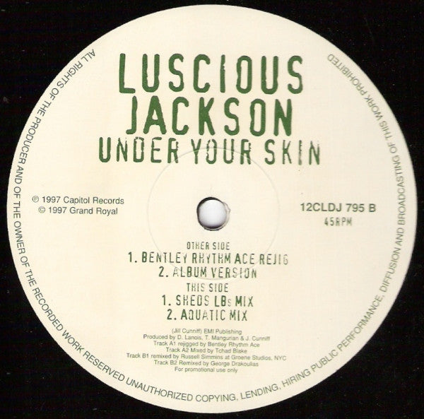 Luscious Jackson - Under Your Skin - Used Vinyl Record 12"