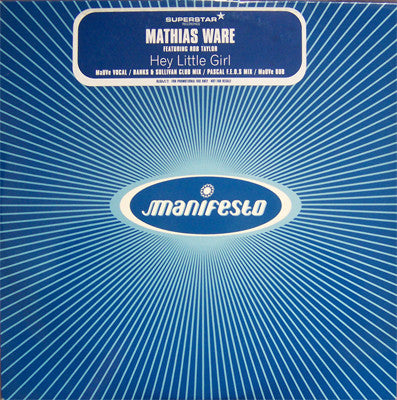 Mathias Ware - Hey Little Girl - Used Vinyl Record 12"