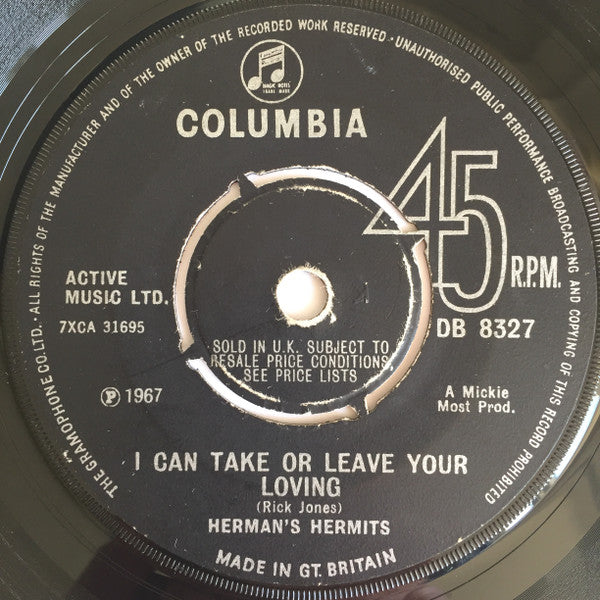 Herman's Hermits - I Can Take Or Leave Your Loving - Used Vinyl Record