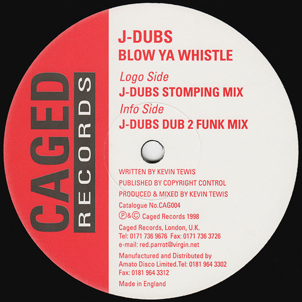 J-Dubs - Blow Ya Whistle - Used Vinyl Record 12"