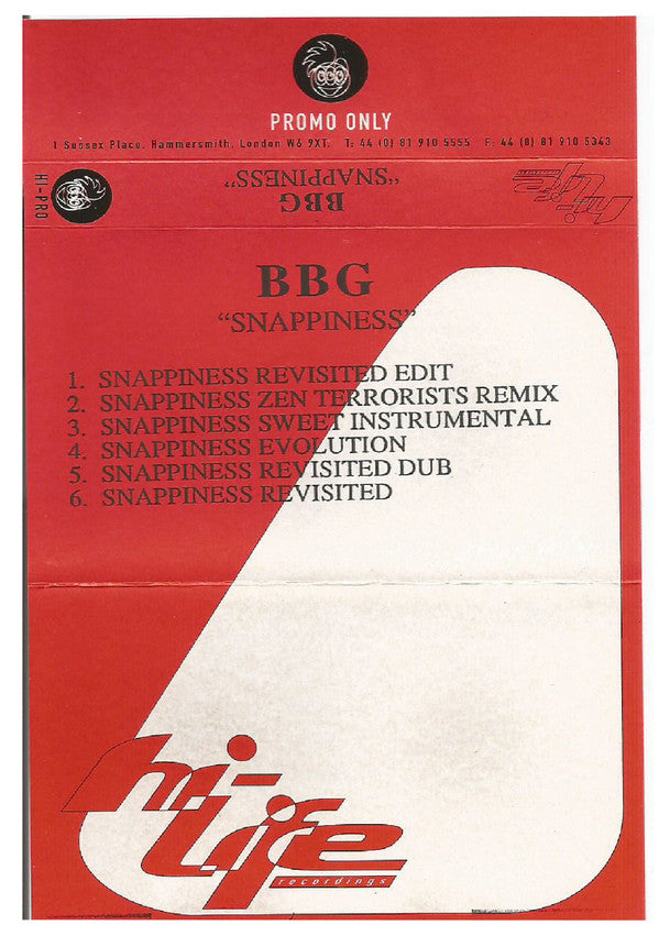 BBG - Snappiness - New Cassette