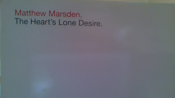Matthew Marsden - The Heart's Lone Desire (K-Klass Remixes) - Used Viny