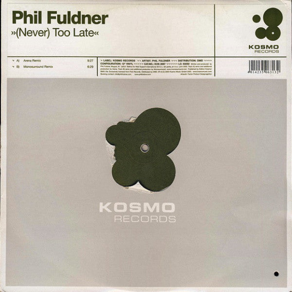 Phil Fuldner - (Never) Too Late - Used Vinyl Record 12"