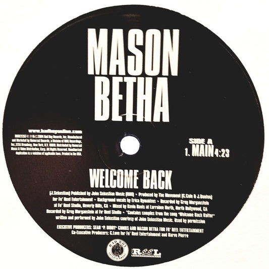 Mason Betha - Welcome Back - Used Vinyl Record 12"