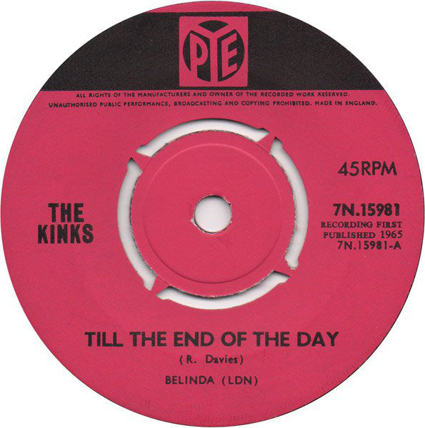 The Kinks - Till The End Of The Day - Used Vinyl Record 7"