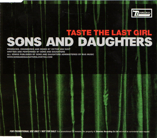 Sons And Daughters - Taste The Last Girl - Used CD