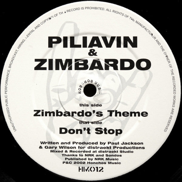 Piliavin & Zimbardo - Zimbardo's Theme - Used Vinyl Record 12"