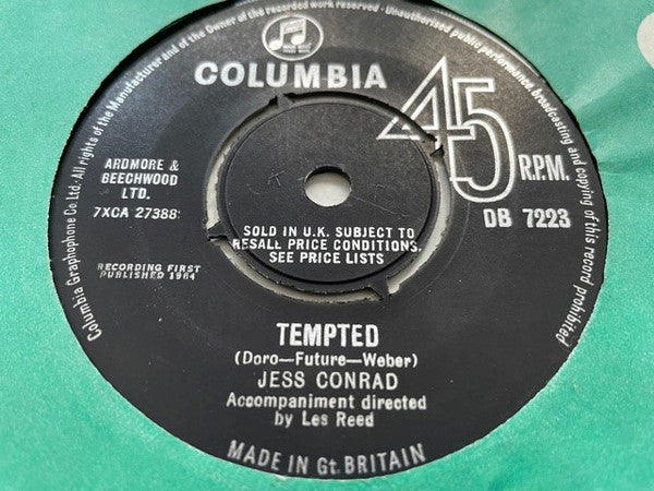 Jess Conrad - Tempted / Pussy Cat - Used Vinyl Record 7"