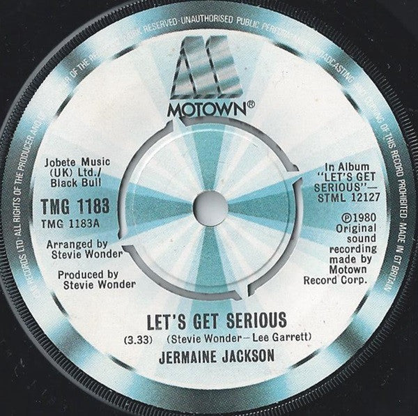 Jermaine Jackson - Let's Get Serious - Used Vinyl Record 7"