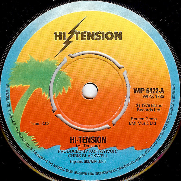 Hi-Tension - Hi-Tension - Used Vinyl Record 7"