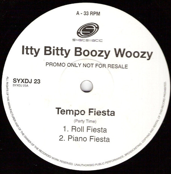 Itty Bitty Boozy Woo - Tempo Fiesta - Used Vinyl Record 12"