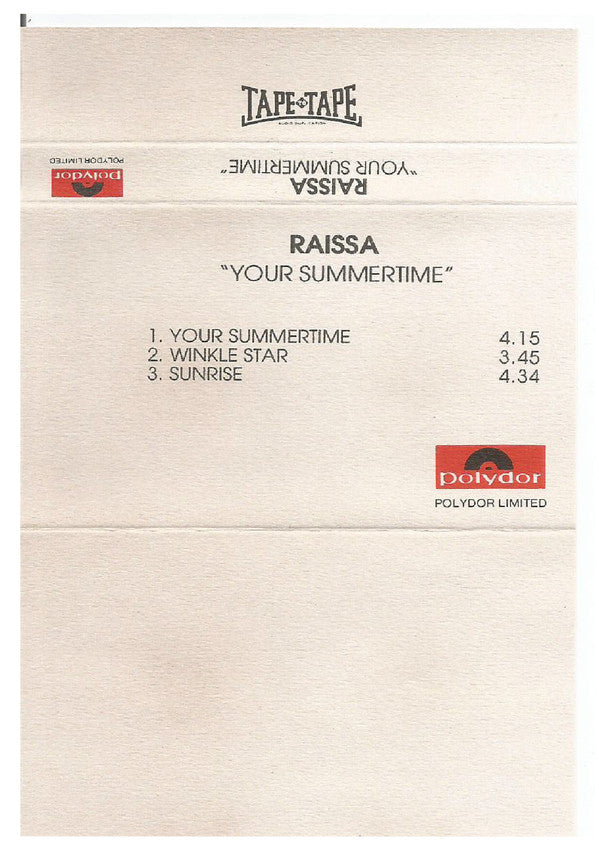 Raissa - Your Summertime - Used Cassette
