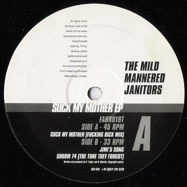 Mild Mannered Janito - Suck My Mother EP - Used Vinyl Record 12"