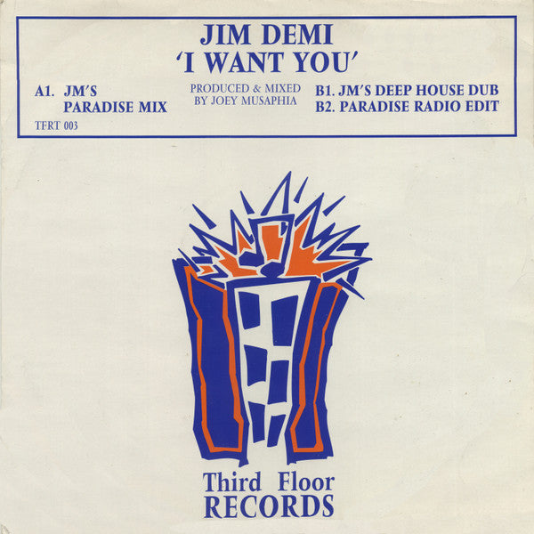 Jim Demi - I Want You - Used Vinyl Record 12"