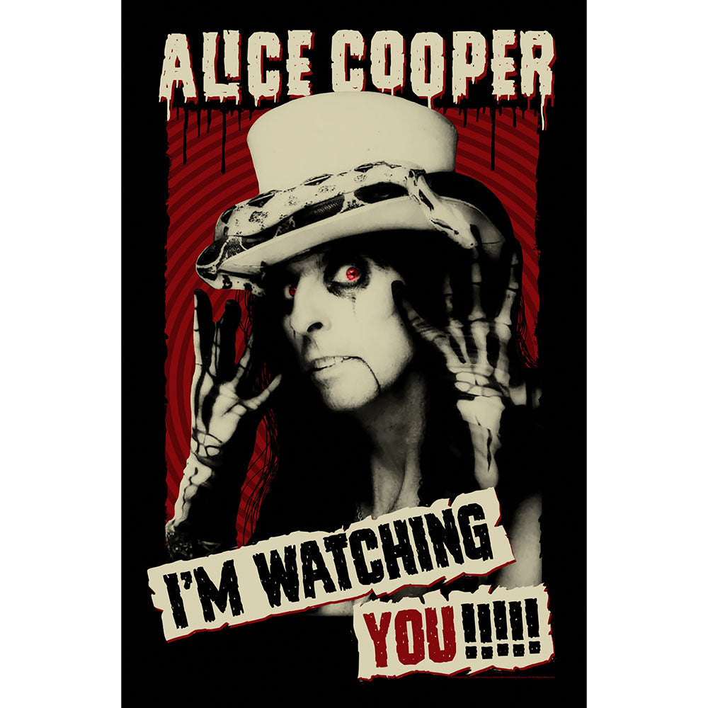 Alice Cooper - Textile Poster: I'm Watching You - Art Posters