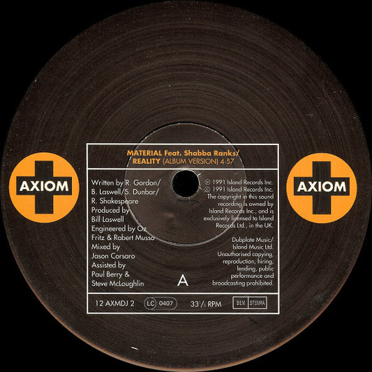 Material - Reality - Used Vinyl Record 12"
