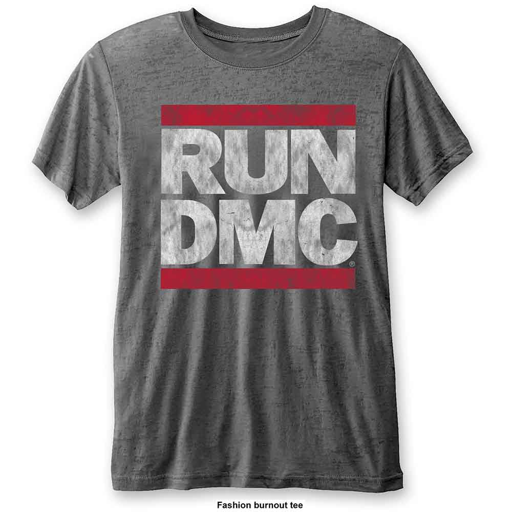 Run DMC - Run DMC Unisex Burn Out T-Shirt: DMC Logo (Medium) - New T-