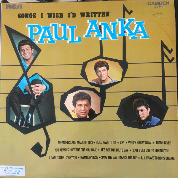 Paul Anka - Songs I Wish I'd Written - Used Vinyl Record