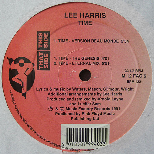 Lee Harris - Time - Used Vinyl Record 12"