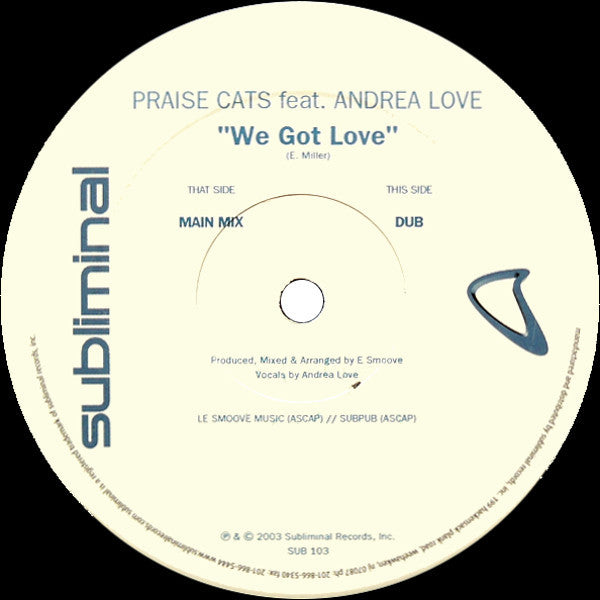 Praise Cats - We Got Love - Used Vinyl Record 12"