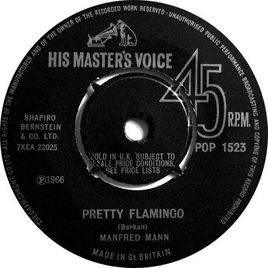 Manfred Mann - Pretty Flamingo - Used Vinyl Record 7"