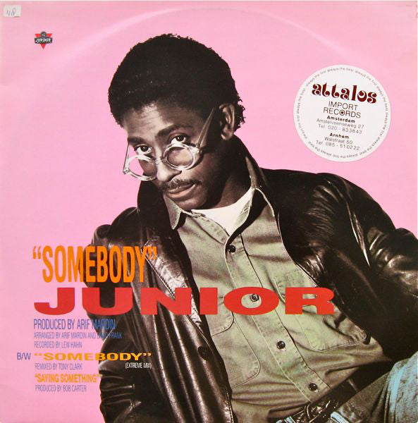 Junior - Somebody - Used Vinyl Record 12"