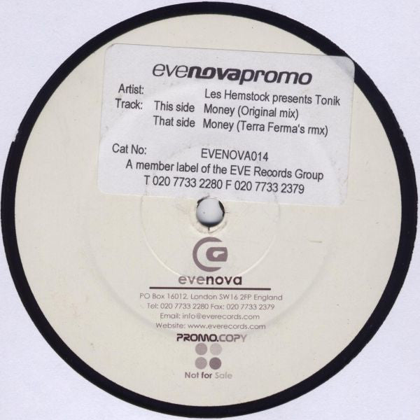 Les Hemstock - Money - Used Vinyl Record 12"