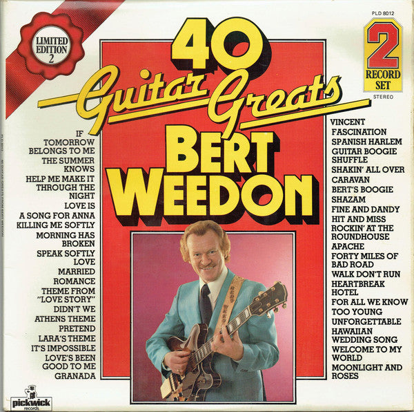 Bert Weedon - 40 Guitar Greats - Used Vinyl Record