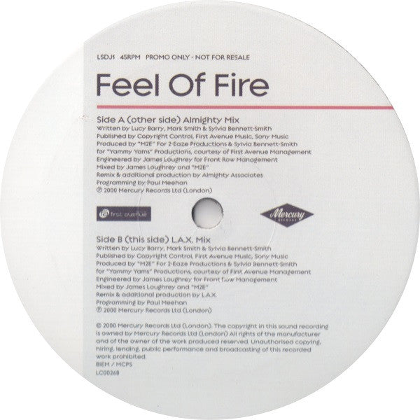 Lucy Skye - Feel Of Fire - Used Vinyl Record 12"