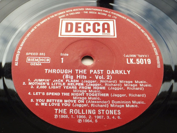 Rolling Stones - Through The Past, Darkly (Big Hits Vol. 2) - Used Viny