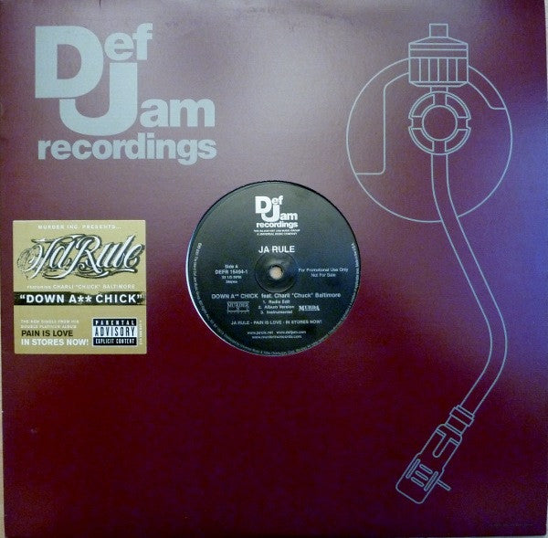 Ja Rule - Down A** Chick / Smokin And Ridin - Used Vinyl Record 12"