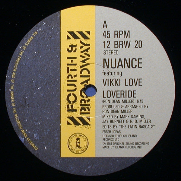 Nuance - Loveride - Used Vinyl Record 12"